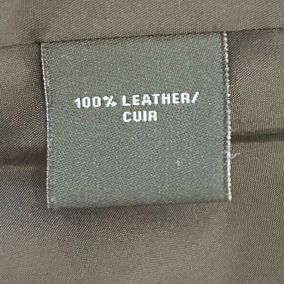 Lafayette 148 New York Burgundy Leather Jacket Women’s Size 8 Lined Zip Front - Picture 12 of 16